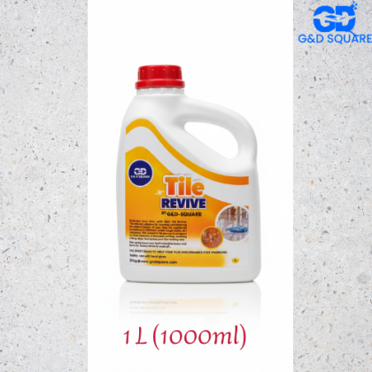 tile revive 1l professional tile and grout cleaner bottle by G&D Square with before after cleaning results