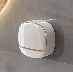 Wall-Mounted Flip Soap Dish with Drain Tray - Image 4