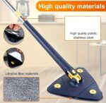 360° Rotating Triangular Mop — Smart Cleaning with Built-In Solution Compartment