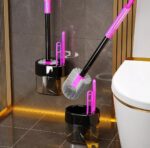 Luxury 3-in-1 Toilet Brush Set — Premium Black & Pink Edition