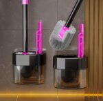 Luxury 3-in-1 Toilet Brush Set — Premium Black & Pink Edition - Image 3